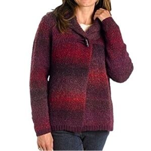 Woolrich Women’s Space Dye Wool Blend Toggle Cardigan Sweater Size S